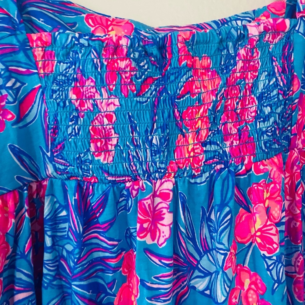 Lilly Pulitzer Delaney Dress Cumulus Blue Orchid Oasis Women’s Size 14 NWOT - Picture 8 of 10